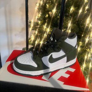 Brand New | Nike Dunk High GS White Cargo Khaki | Size 5.5Y (Women’s 7–7.5)